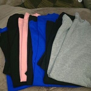 Assorted T Shirt Bundle - Pink, Blue, Black, Gray 7 Tshirts